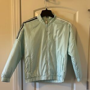 Adidas Pastel Blue Zip-Up Jacket